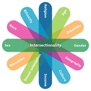 Sex, gender and other intersecting identity factors such as age, religion, language, geography, culture, income, sexual orientation, education, ethnicity, ability